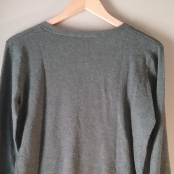 🌞 Alfred Sung Cotton Cashmere Grey Sweater, M - Picture 11 of 16